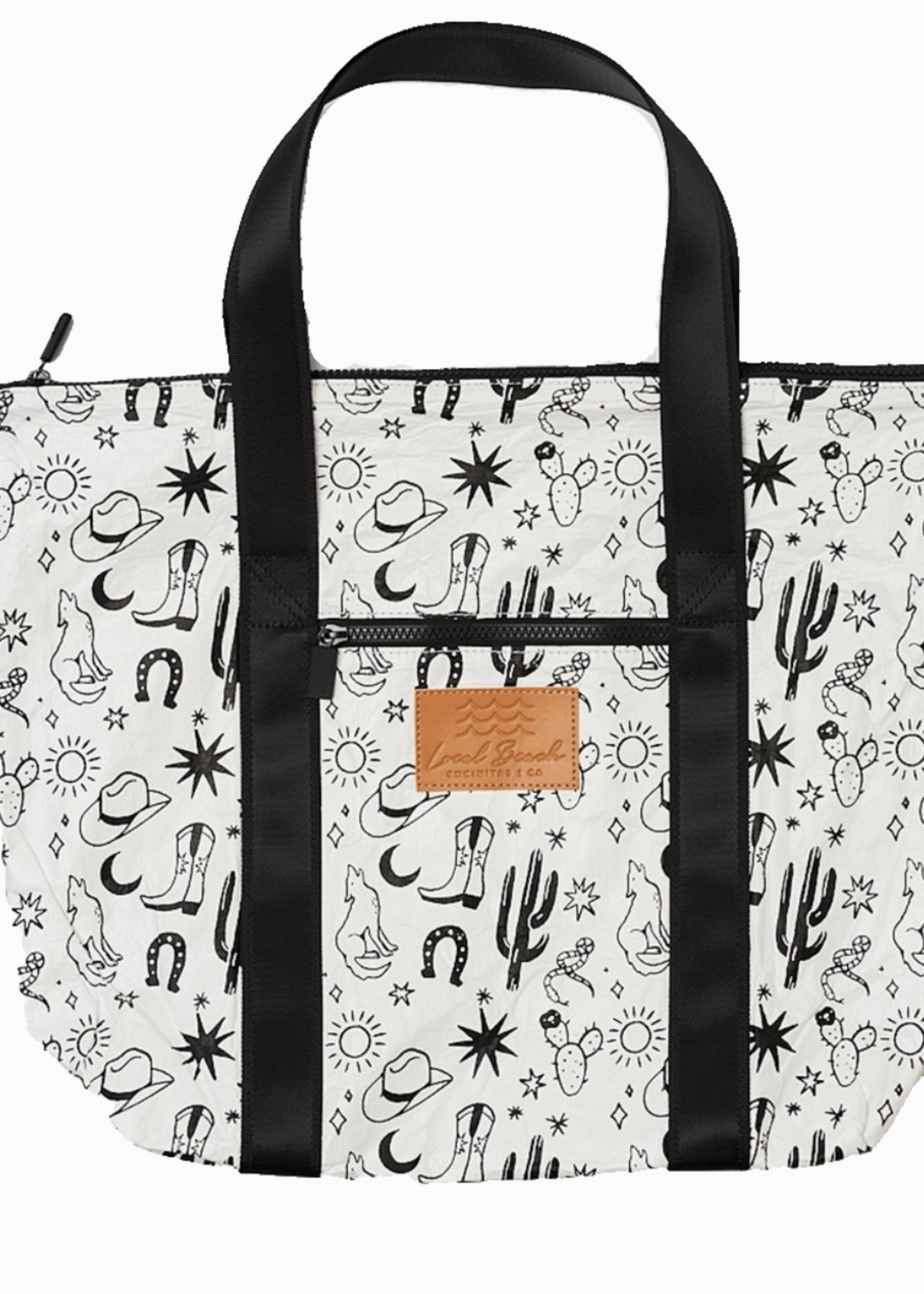Local Beach Western Water Resistant Tyvek Shoulder Tote Western Print