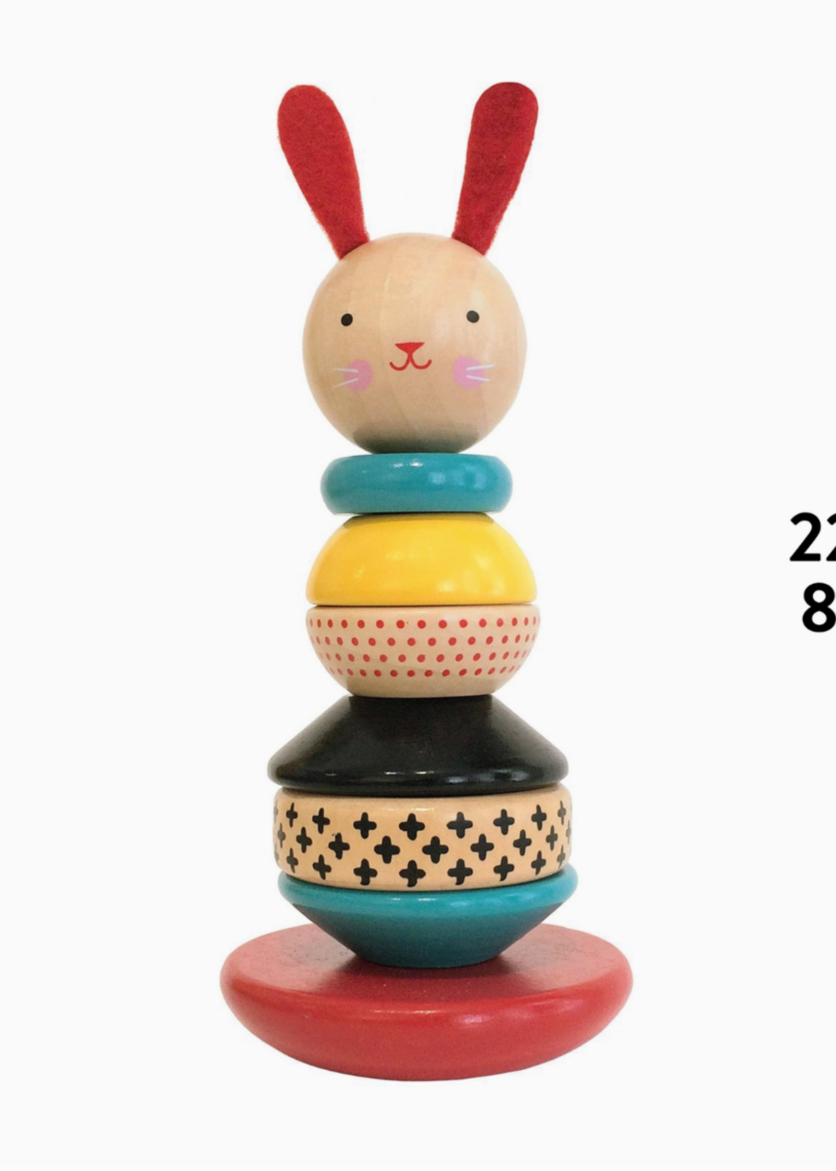 Chronicle Books Wooden Rabbit Stacker Toy