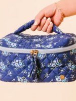 The Darling Effect Glam & Go Quilted Cosmetic Bag-Endless Daydream Navy