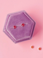 Pierced July Birthstone (Ruby)