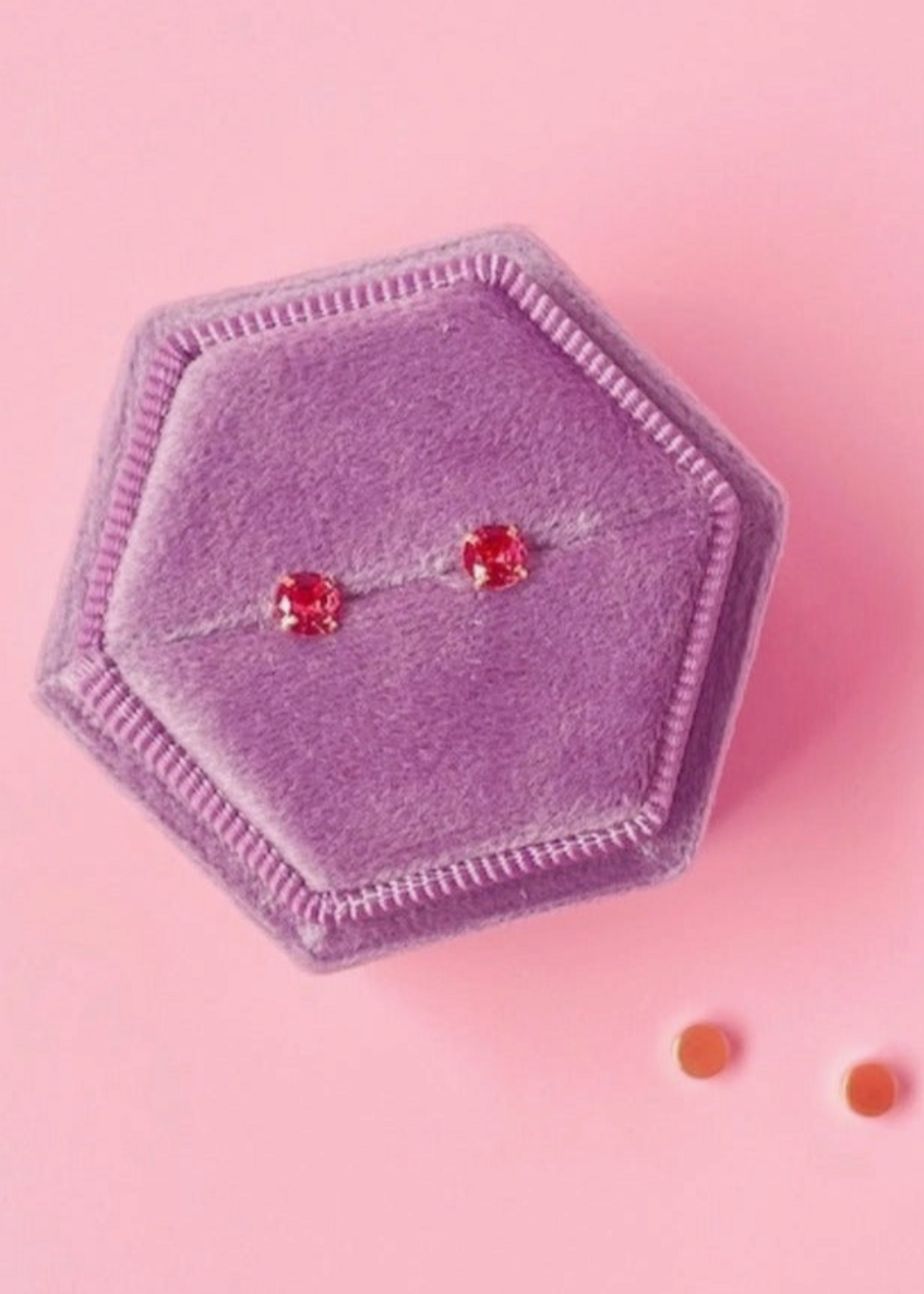 Pierced July Birthstone (Ruby)