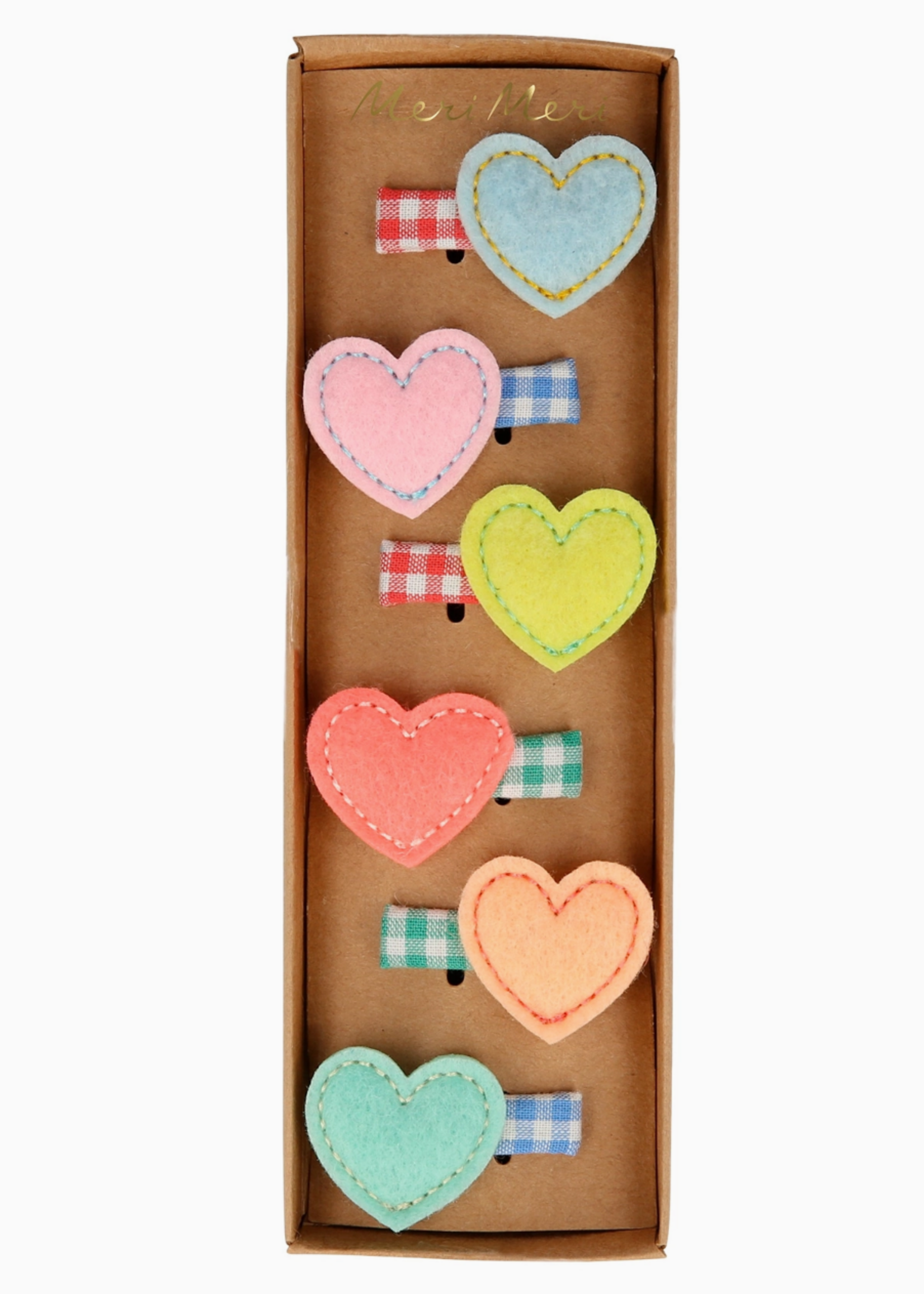 Meri Meri Felt Heart Hair Clips