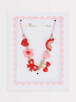 Meri Meri Hearts & Cherries Enamel Charm Necklace