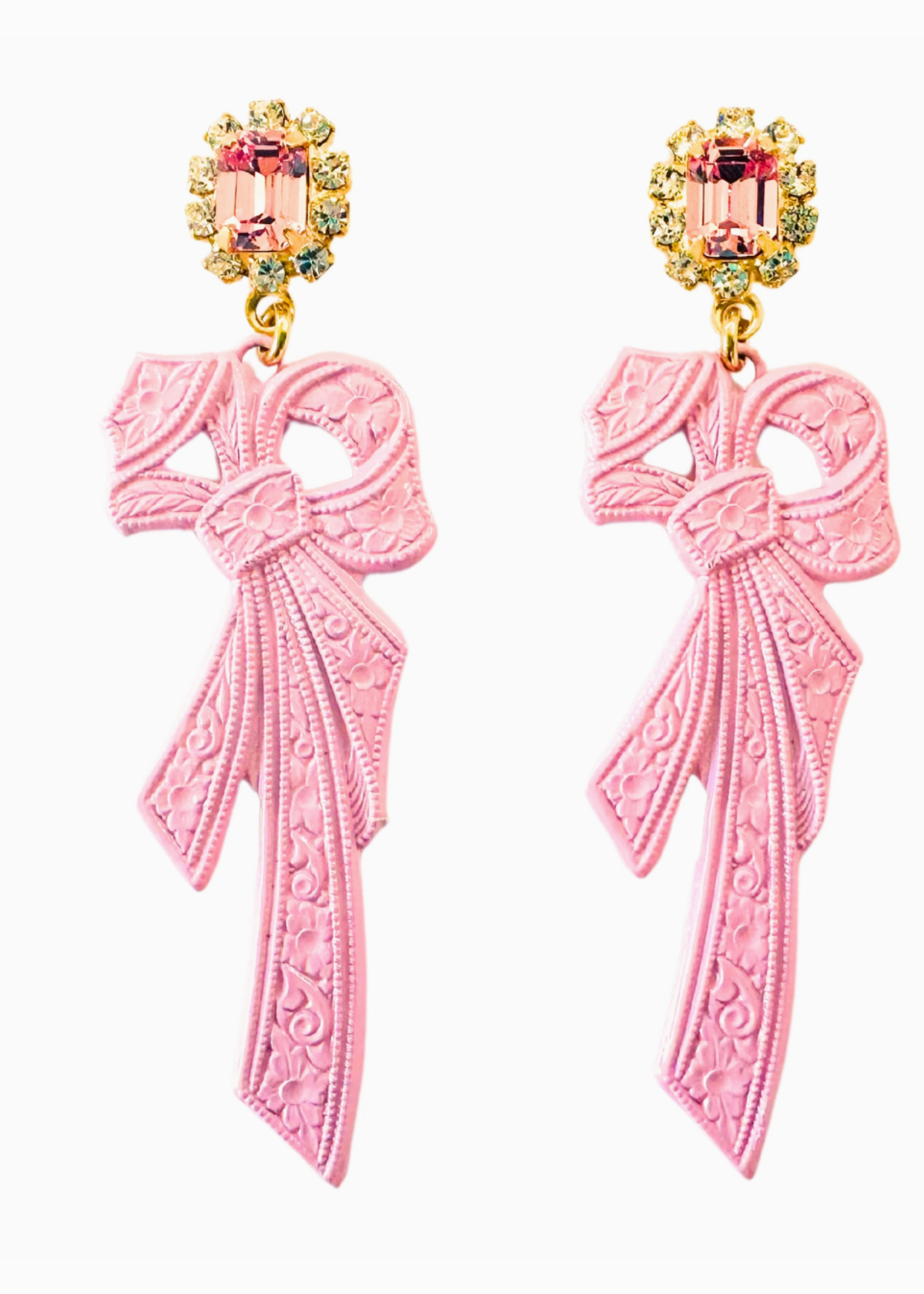 The Pink Reef The Pink Reef Hand-Painted Retro Bow in Pink