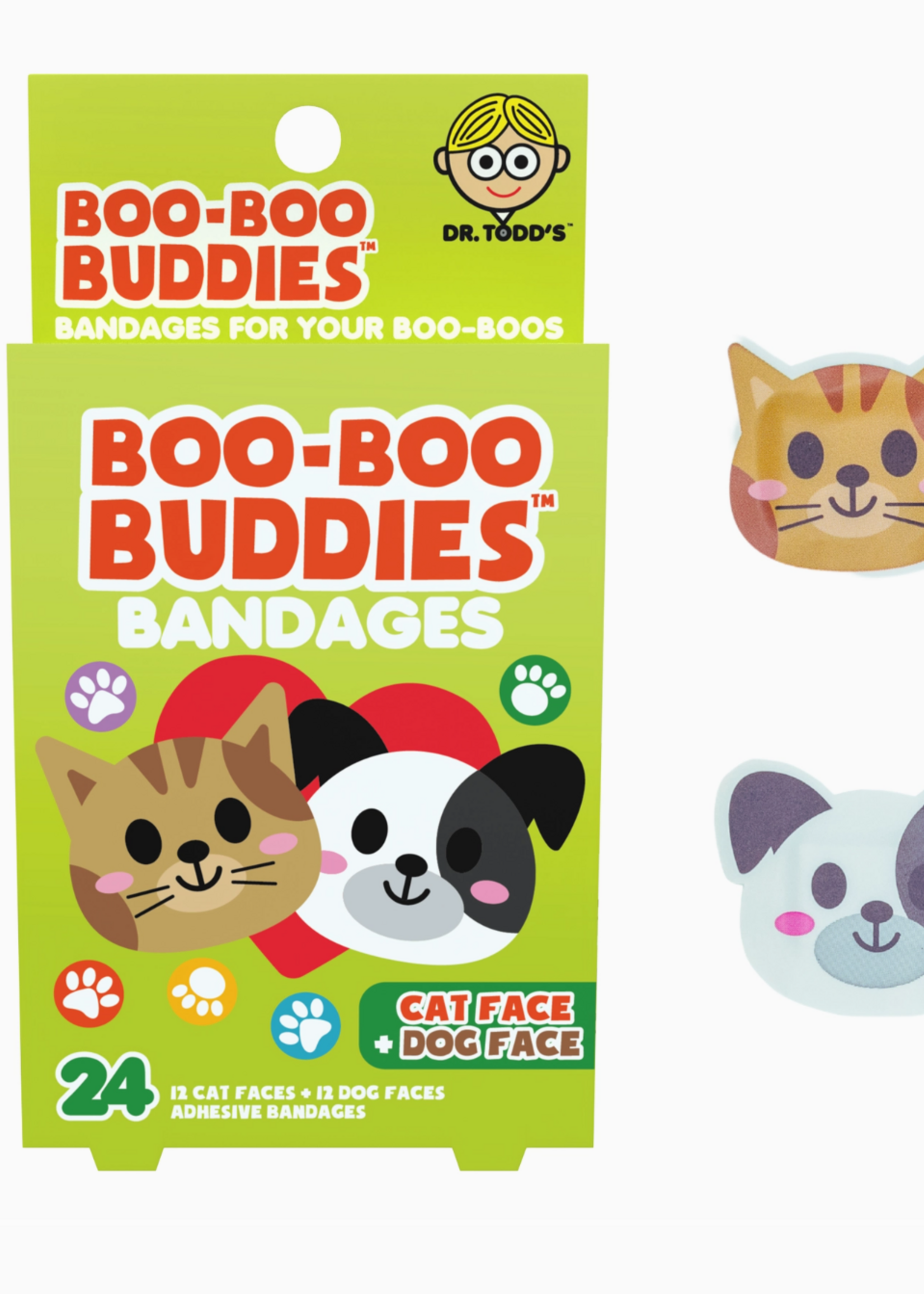 Boo Boo Buddies Cat Face and Dog Face Bandages