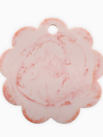 Casa Amarosa Scallop Resin Cheese Charcuterie Board Ivory Pink