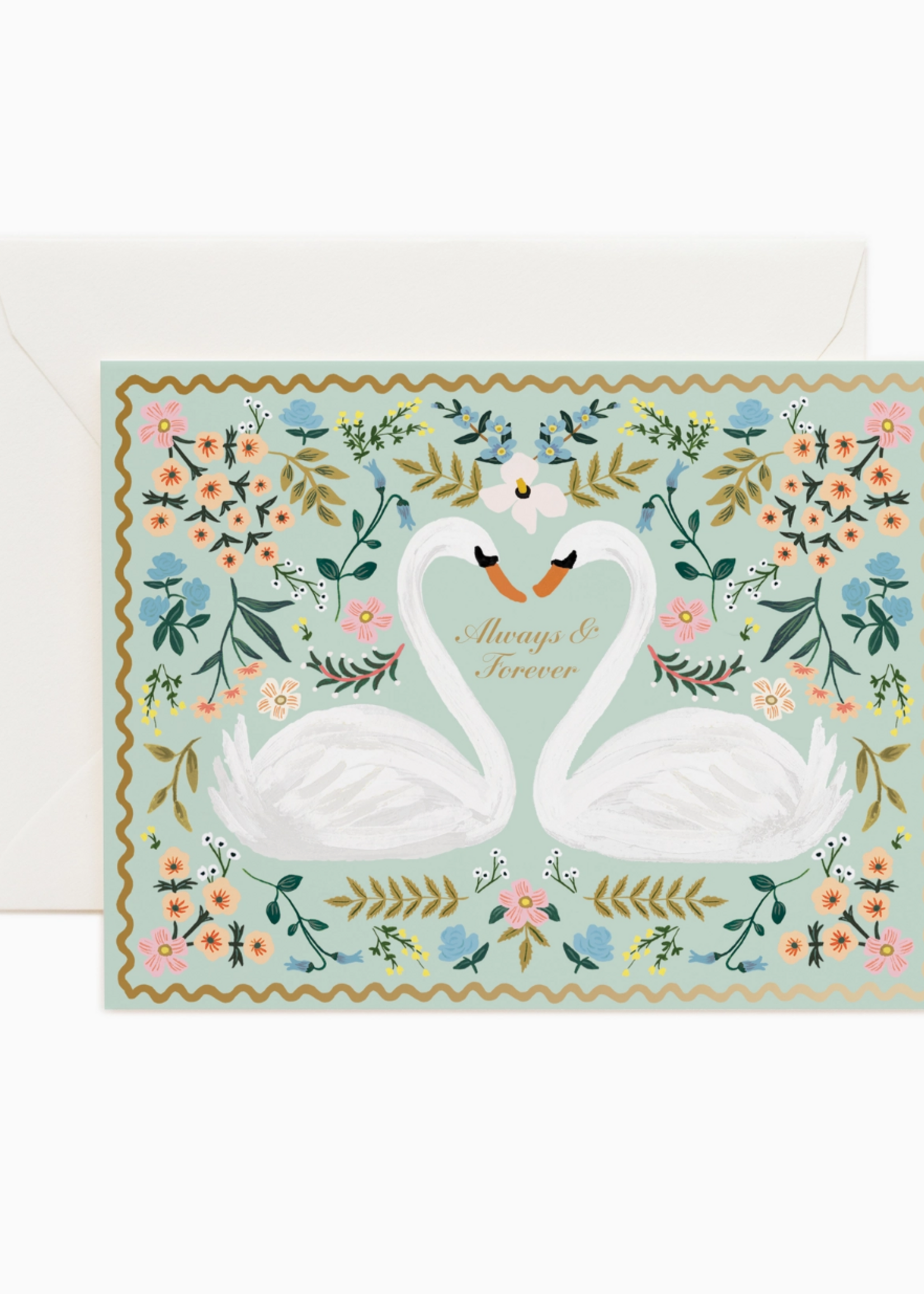 Rifle Paper Co. Always & Forever Swans Wedding Card