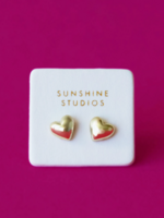Sunshine Studios Bubble Heart Studs