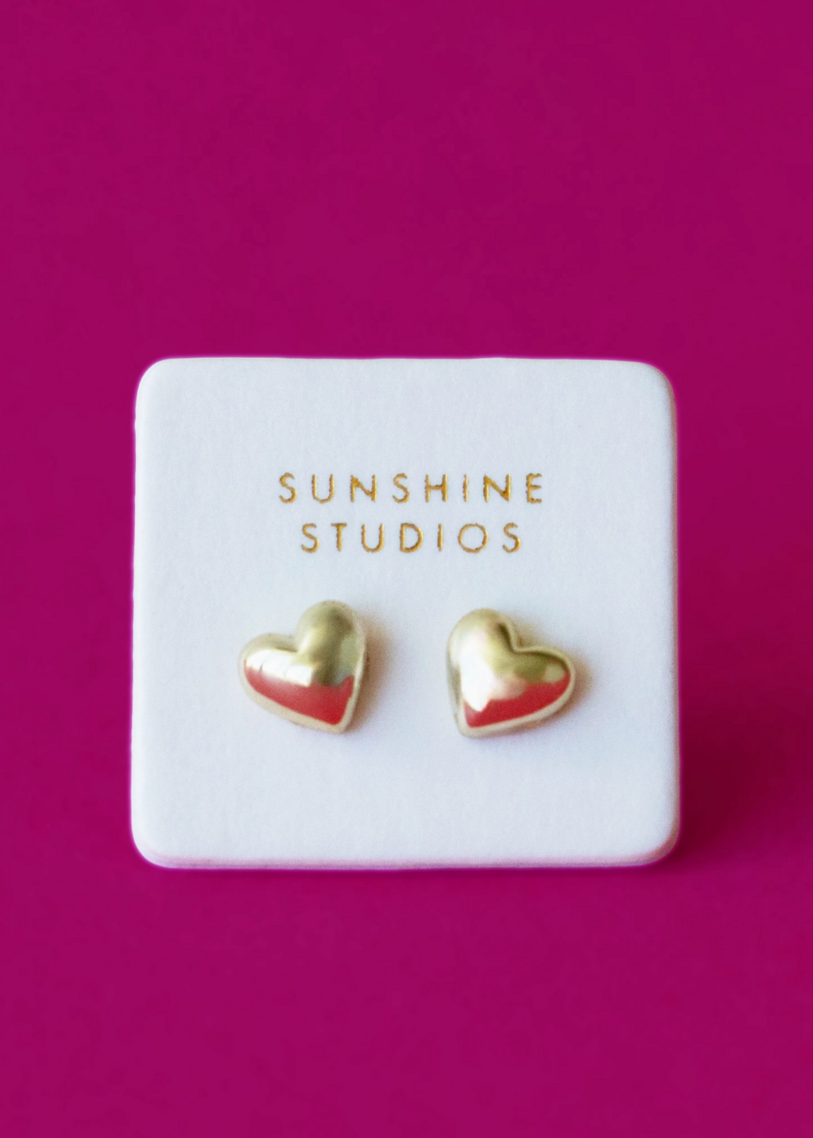Sunshine Studios Bubble Heart Studs
