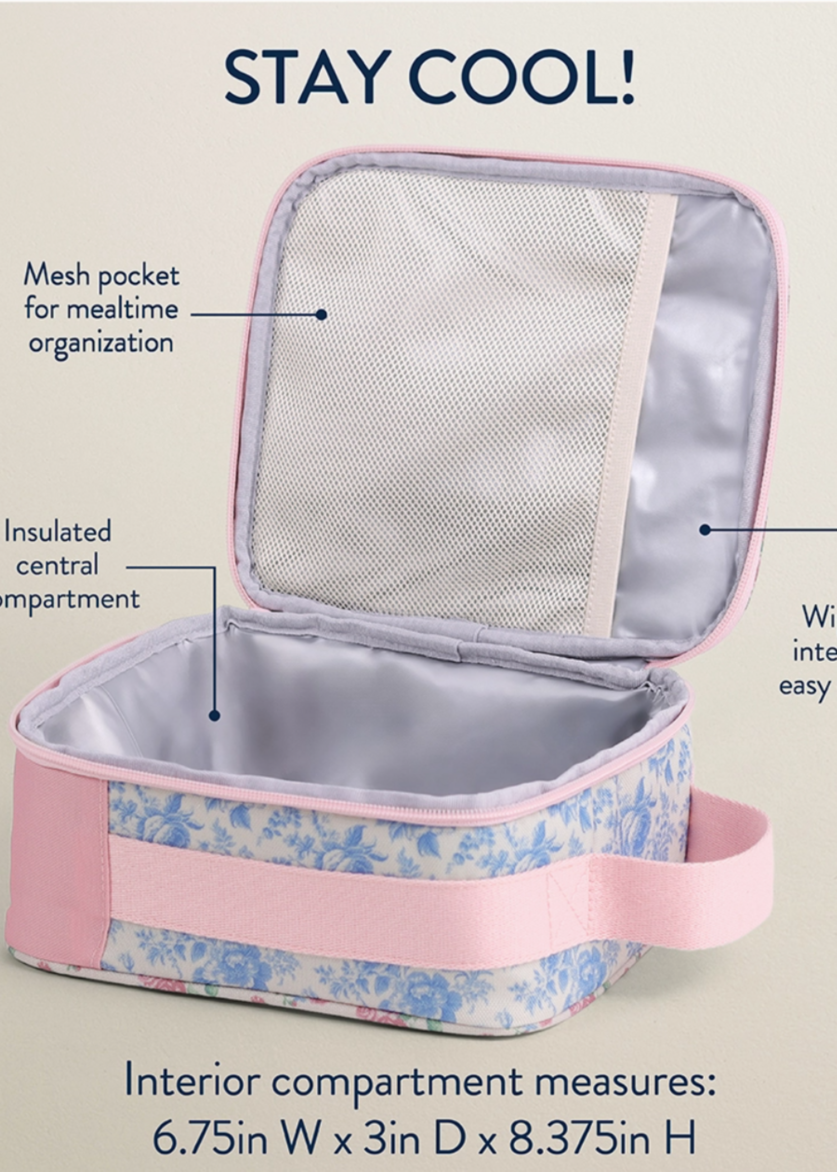 Itzy Ritzy Itzy Lunch Box-Ribbons+Roses