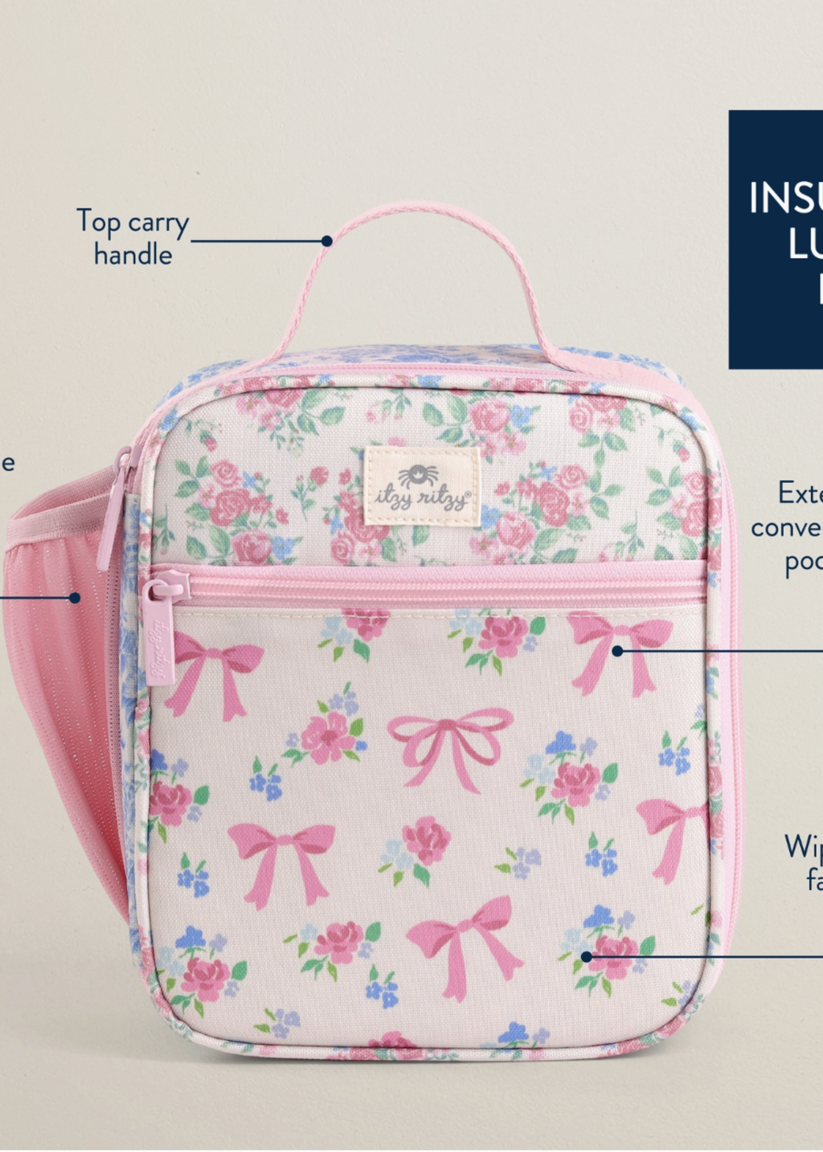 Itzy Ritzy Itzy Lunch Box-Ribbons+Roses