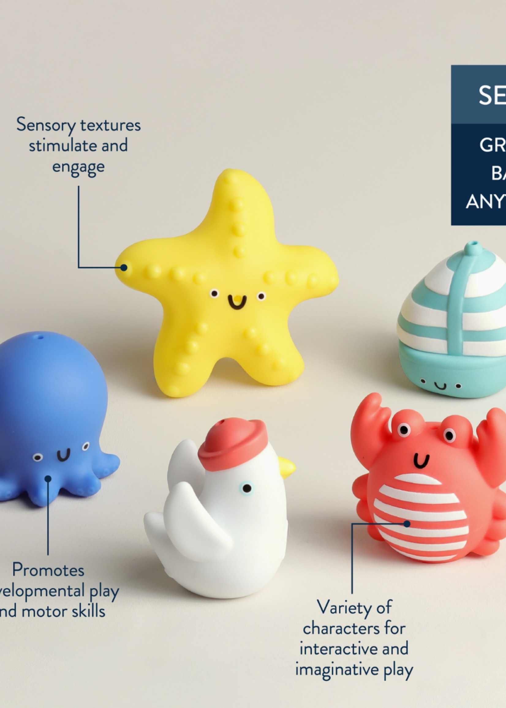 Itzy Ritzy Nautical Itzy Bitzy Puppet - Bath + Storytelli