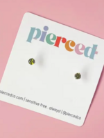 Pierced August Birthstone (Peridot)