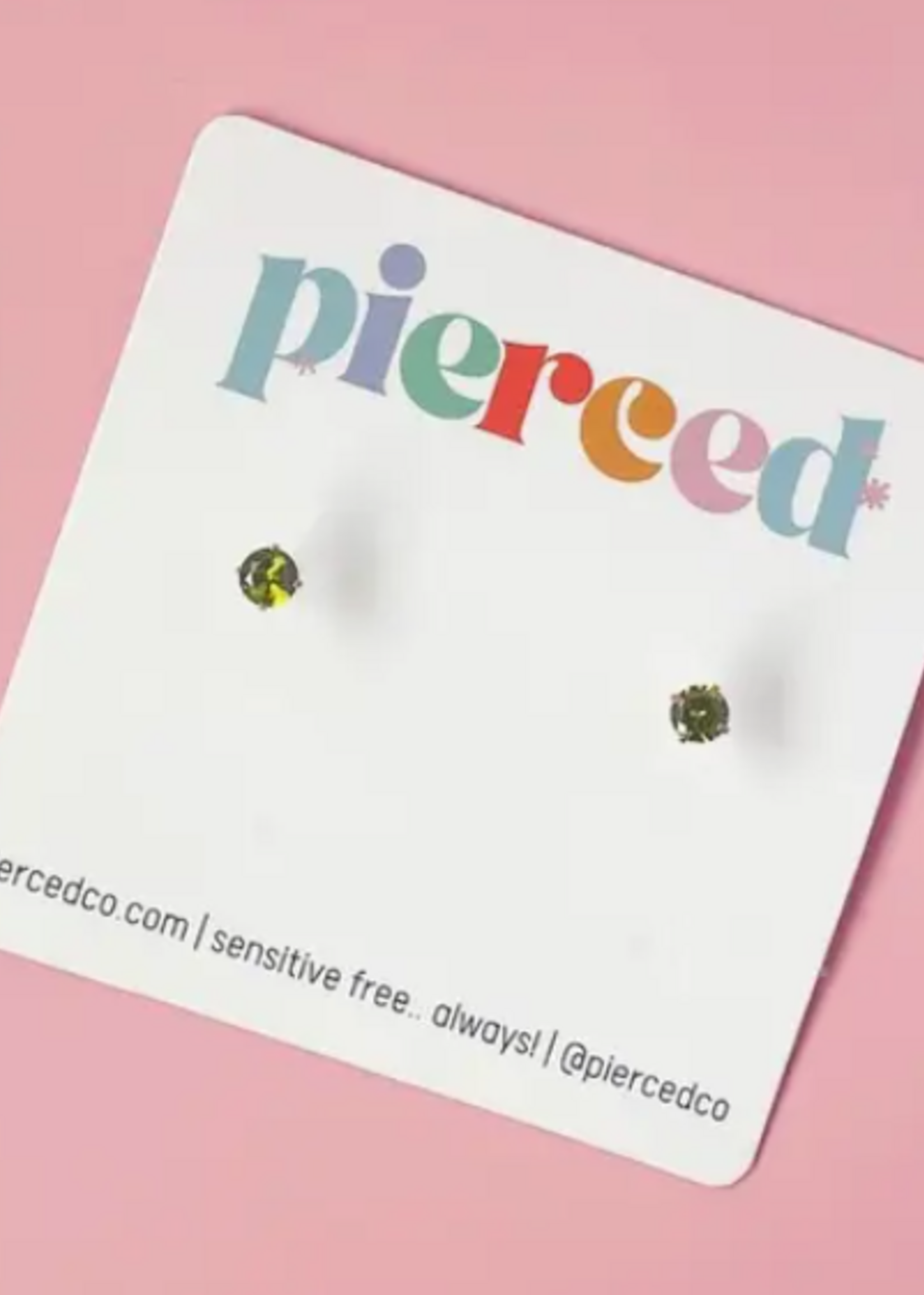 Pierced August Birthstone (Peridot)