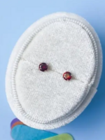 Pierced January Birthstone (Garnet)