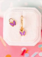 Pierced Purple Butterfly Charms