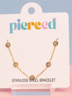 Pierced Rainbow Daisy Bracelet