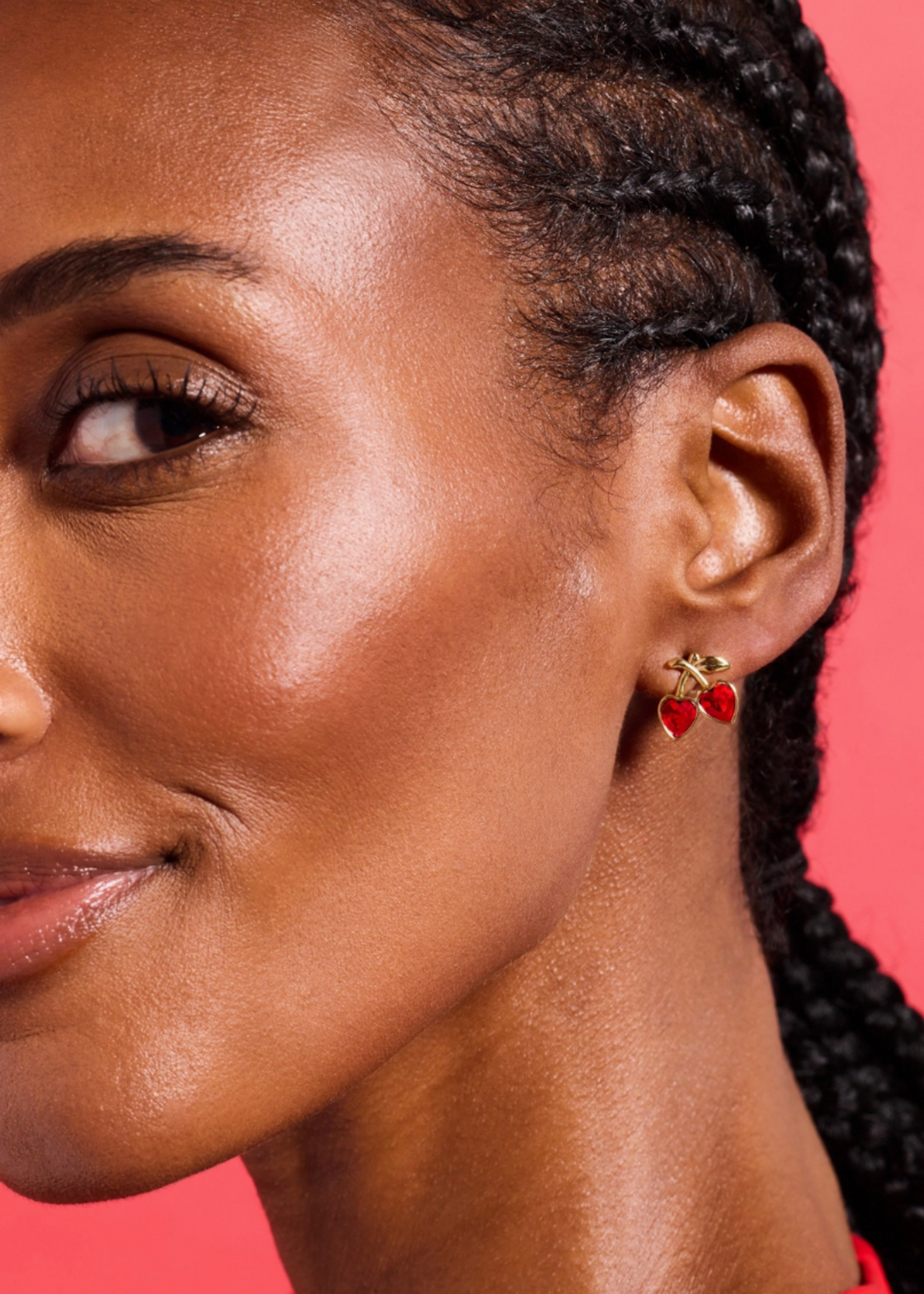 Alex and Ani My Cherry Amour Stud Earrings