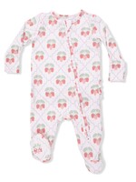 Angel Dear Sweet Strawberries - 2 Way Ruffle Back Zipper Footie