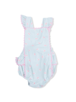 Angel Dear Tiny Cherry Stripe - Ric Rac Ruffle Sunsuit