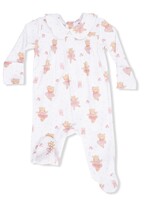 Angel Dear Teddy Bear Ballerina - Smocked Peter Pan Snap Footie