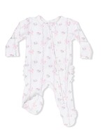 Angel Dear Dainty Buds and Bows - 2 Way Ruffle Back Zipper Footie