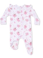 Angel Dear Ribbon Ballerinas - 2 Way Ruffle Sleeve Zipper Footie