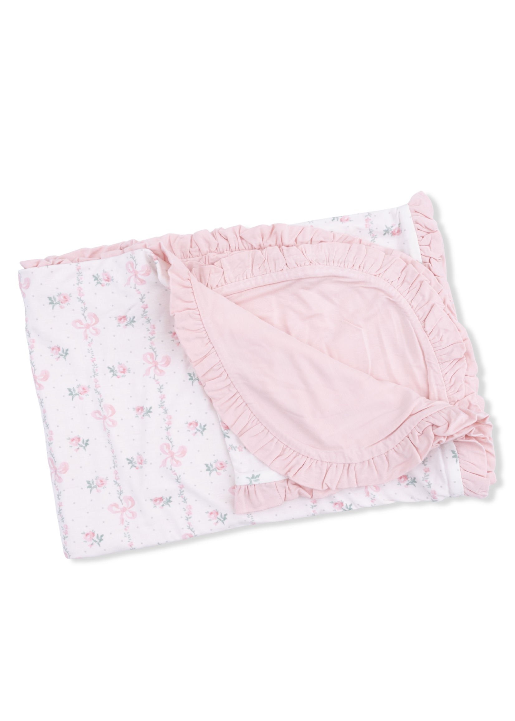 Angel Dear Dainty Buds and Bows - Ruffle Blanket