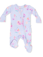 Angel Dear Dainty Buds and Bows - 2 Way Ruffle Back Zipper Footie