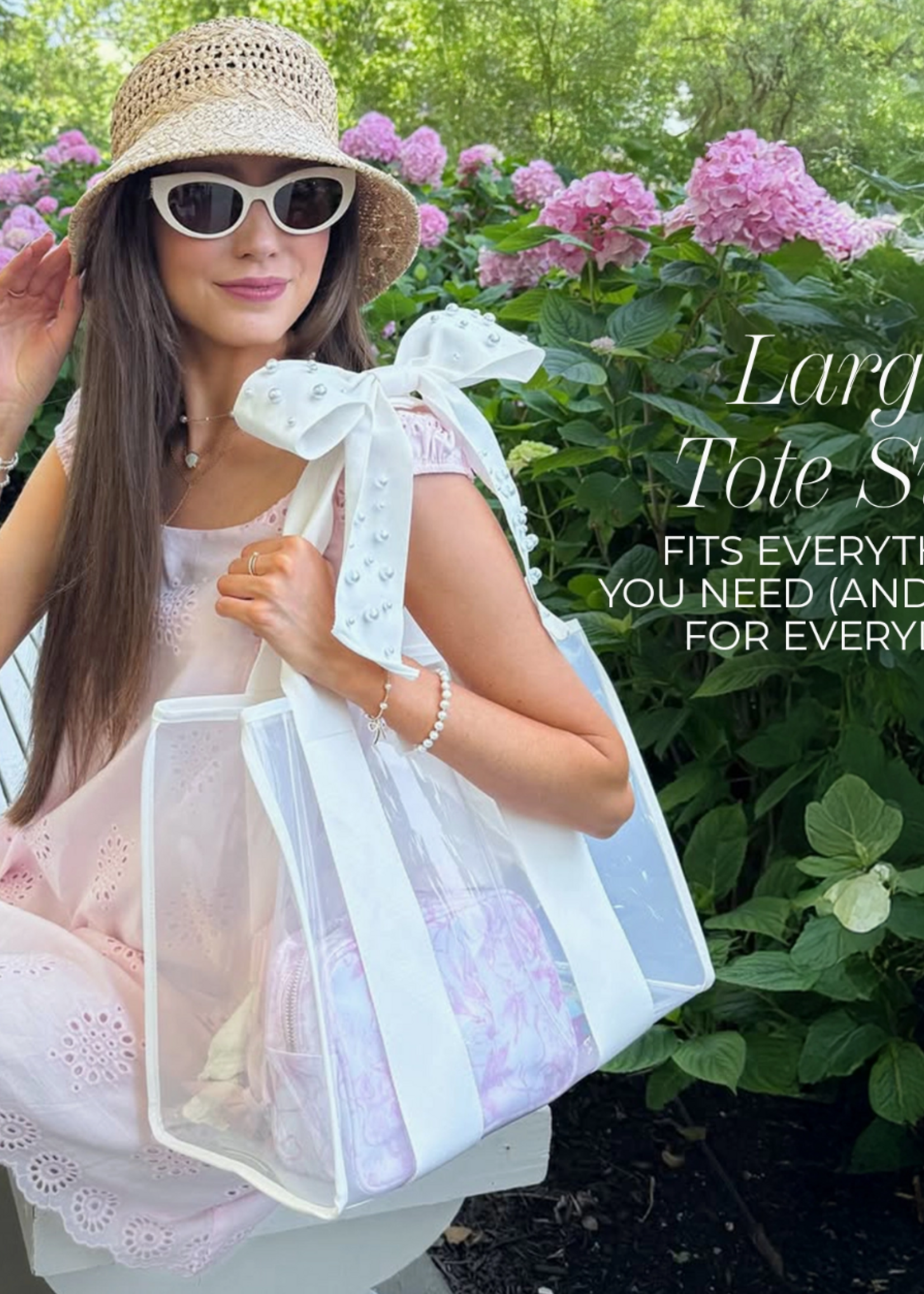 Case-Mate Case-Mate Ivory Pearl Bow Jelly Tote Bag