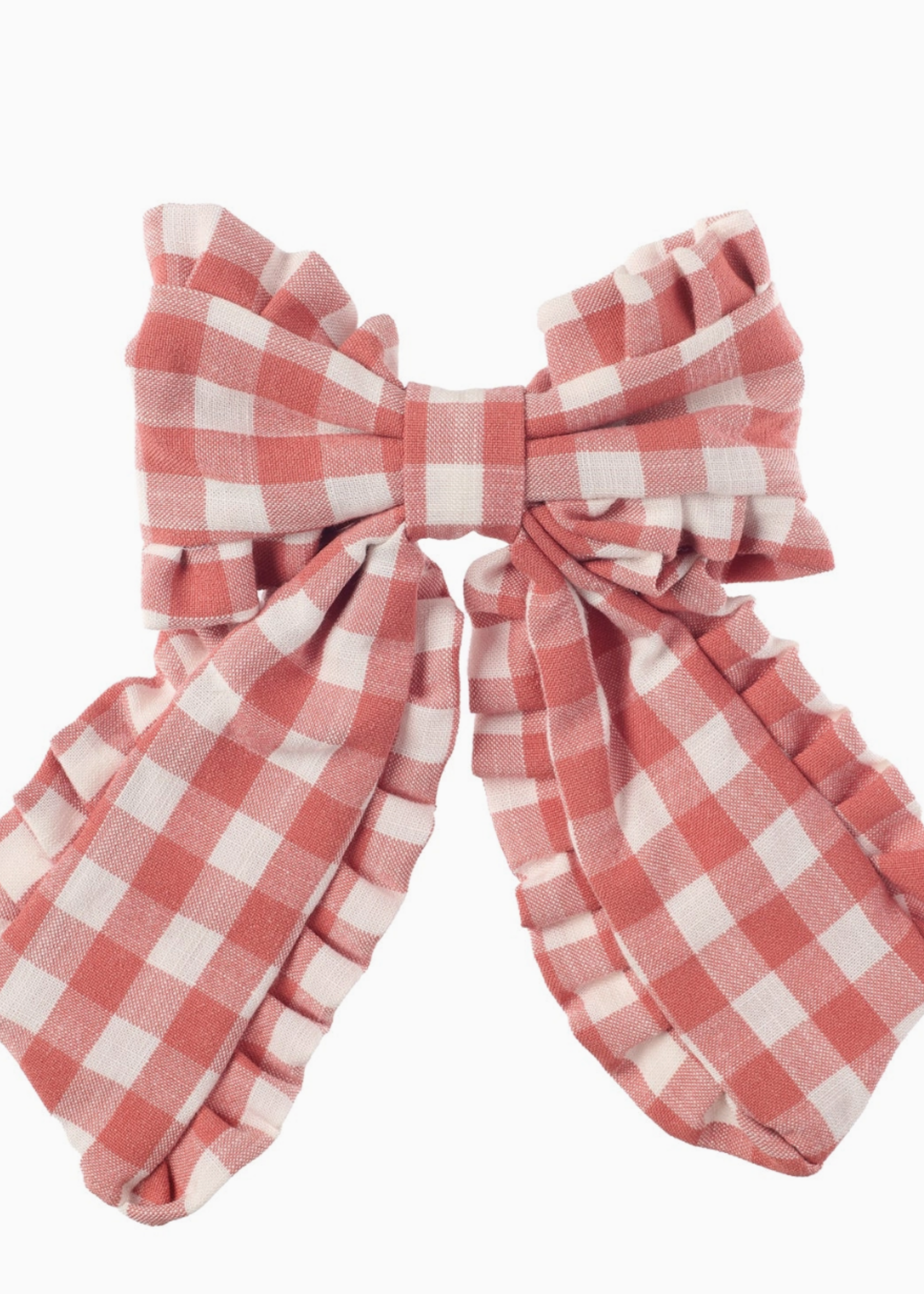 Rockahula Gingham Ruffle Long Bow Clip