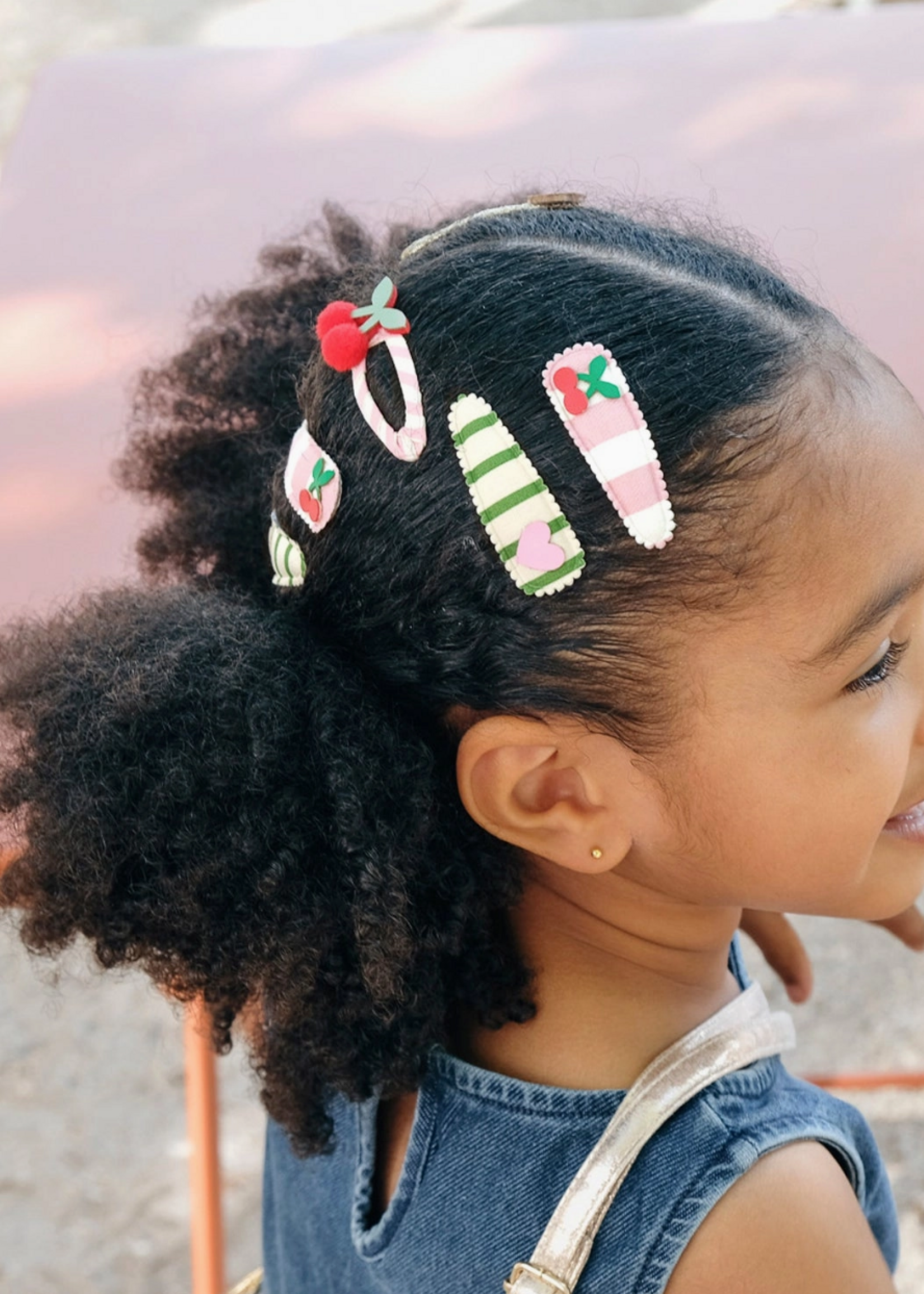 Rockahula Cherry Kiss Fabric Clip Set