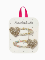 Rockahula Petal Glitter Heart Clips
