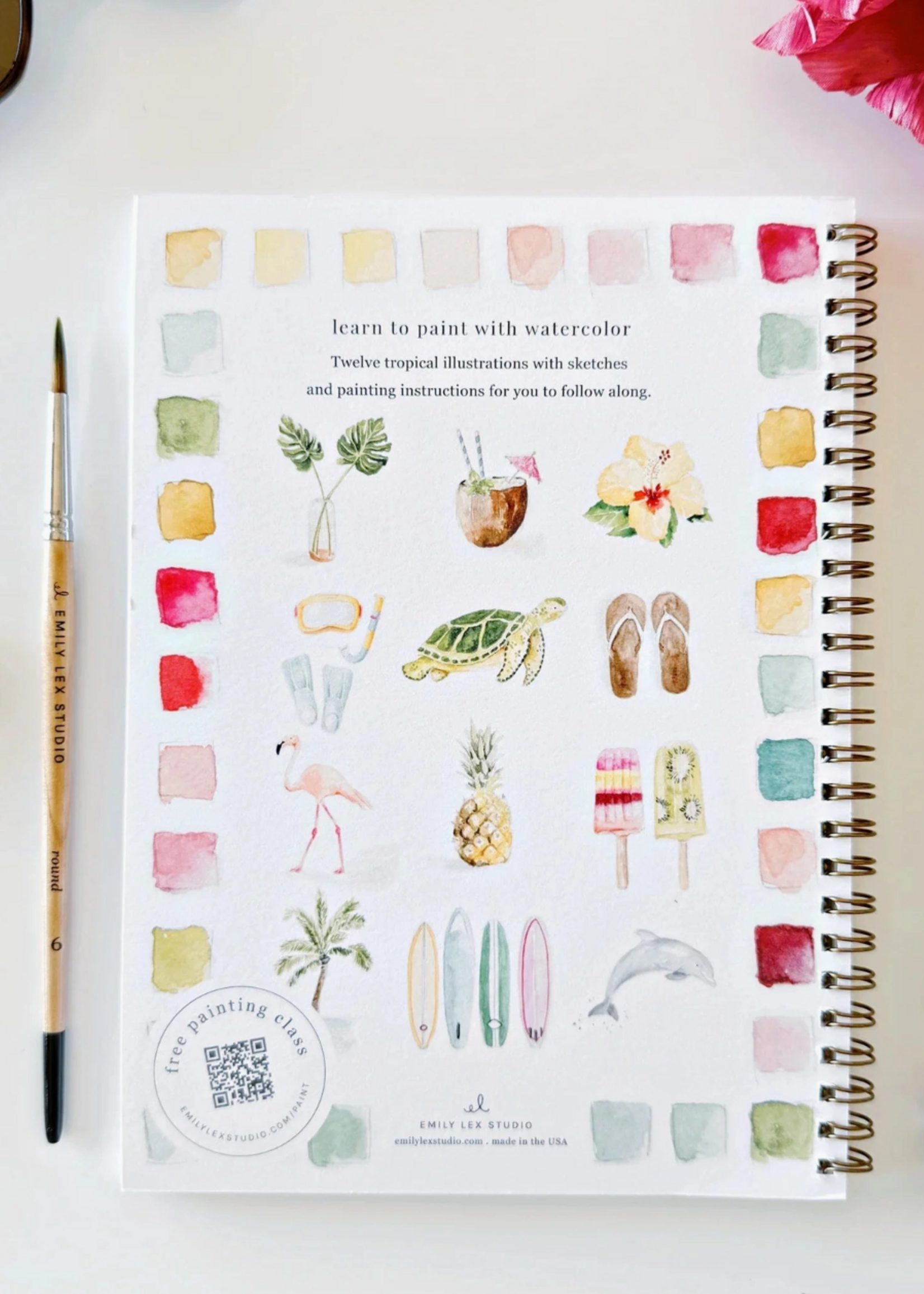 Emily Lex Studio Tropical Watercolor Workbook