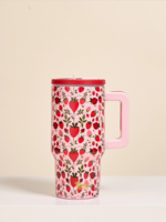 The Darling Effect 20 oz Lifestyle Flip Straw Tumbler-Strawberry Fields