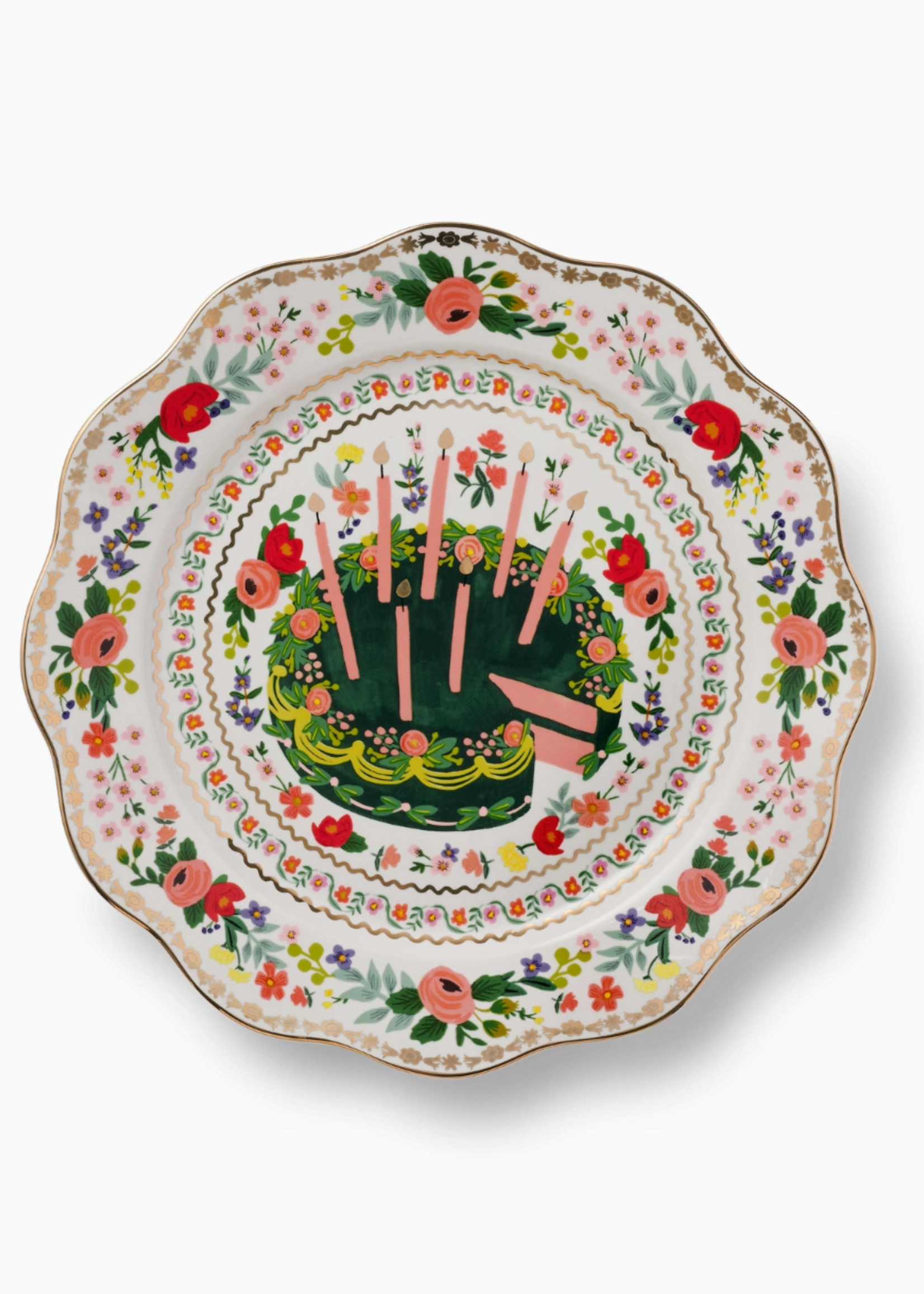 Rifle Paper Co. Floral Cake Celebration Plate