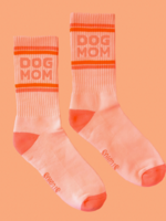Sunshine Studios Dog Mom Striped Ribbed Crew Socks