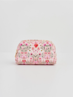 Fable England Floral Heart Pink Pouch