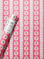 Vivie and Ash Bright Pink Cameo Strawberry Stripe Wrapping Paper Roll