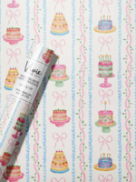 Vivie and Ash Watercolor Stripe Cake Wrapping Paper Roll