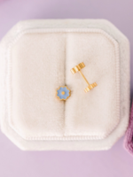 Pierced Tiny Blue Flower