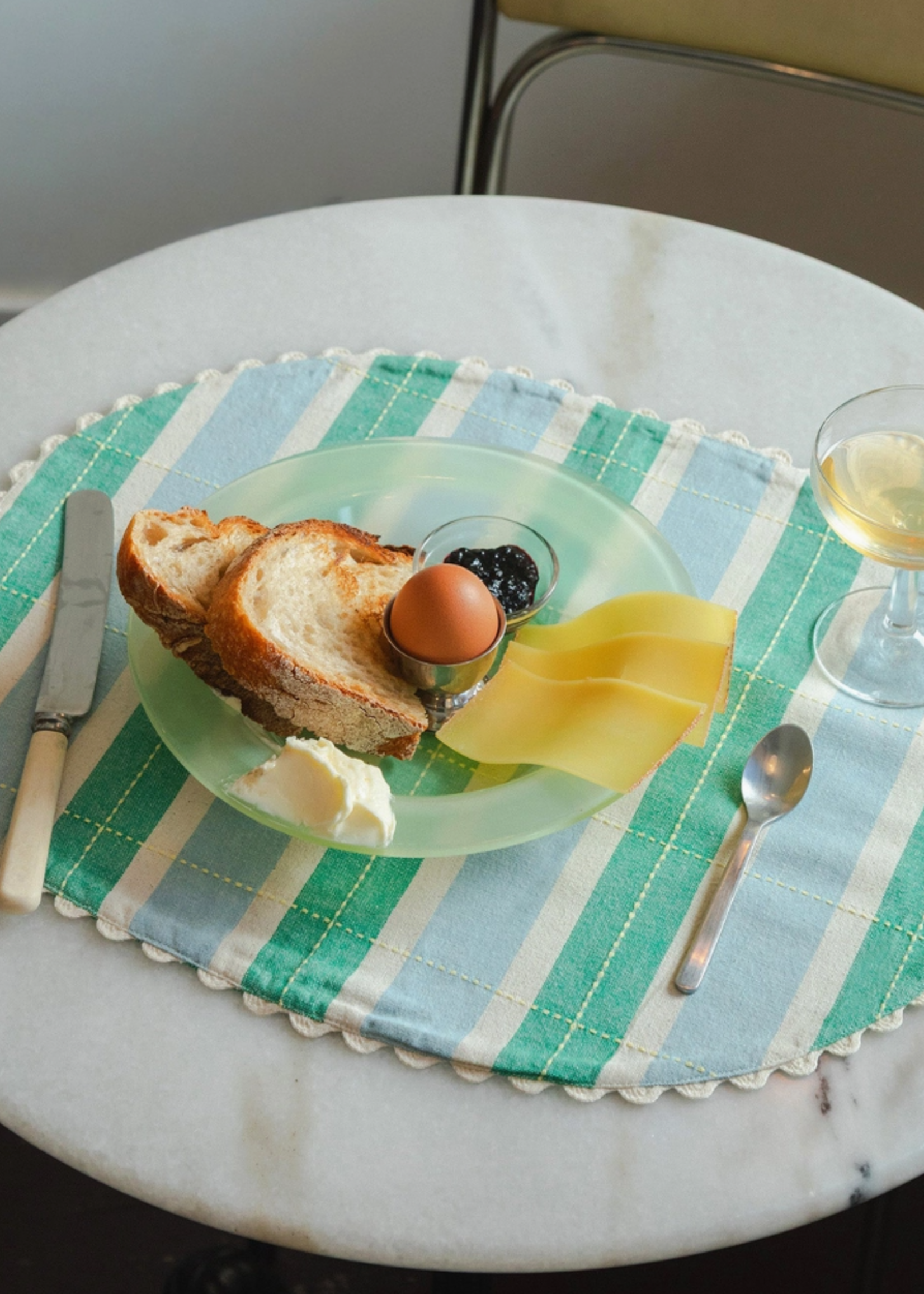 Tarta Gelatina Biscuit Placemats Set of 2 - Green/Blue