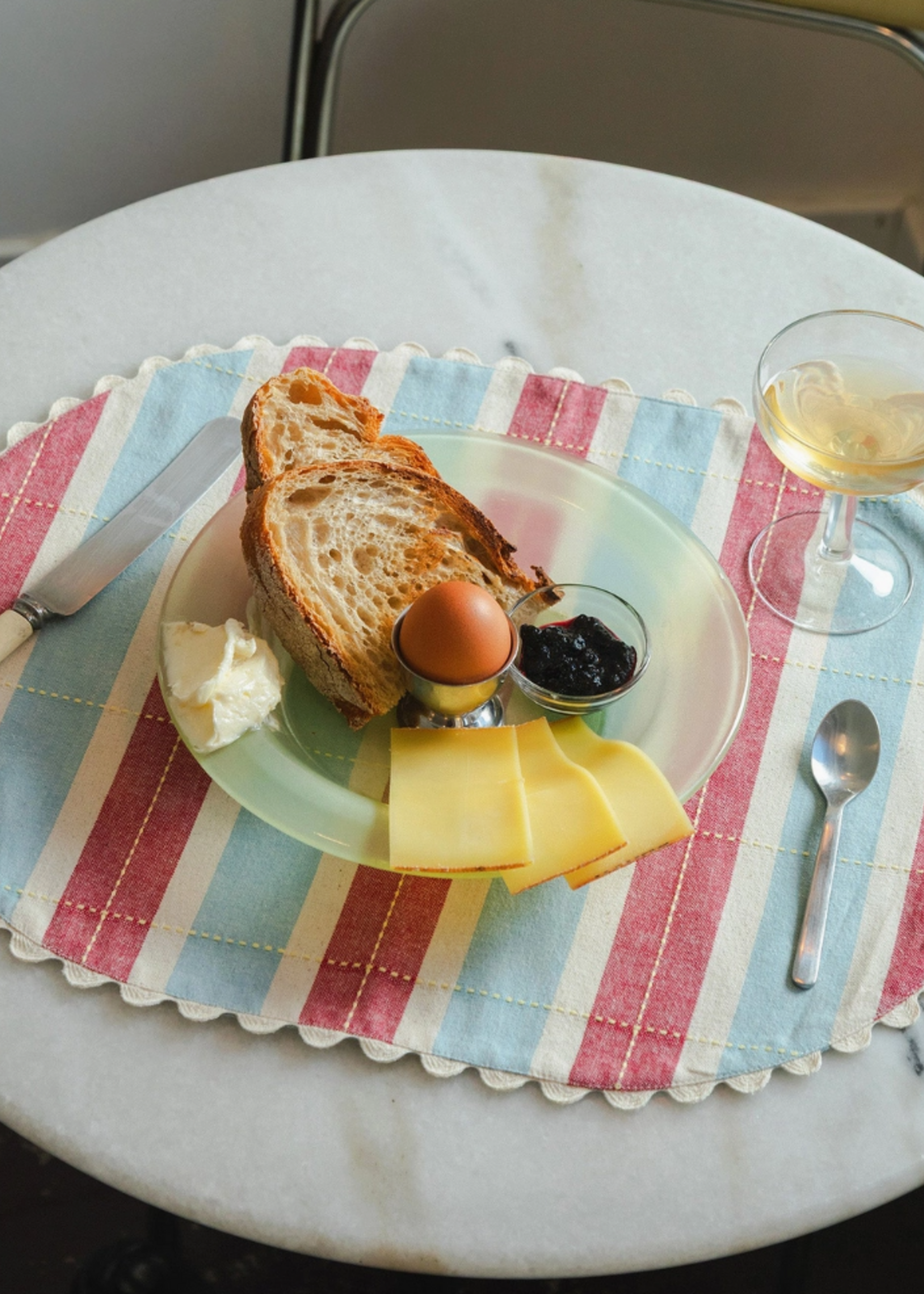 Tarta Gelatina Biscuit Placemats Set of 2 - Red/Blue