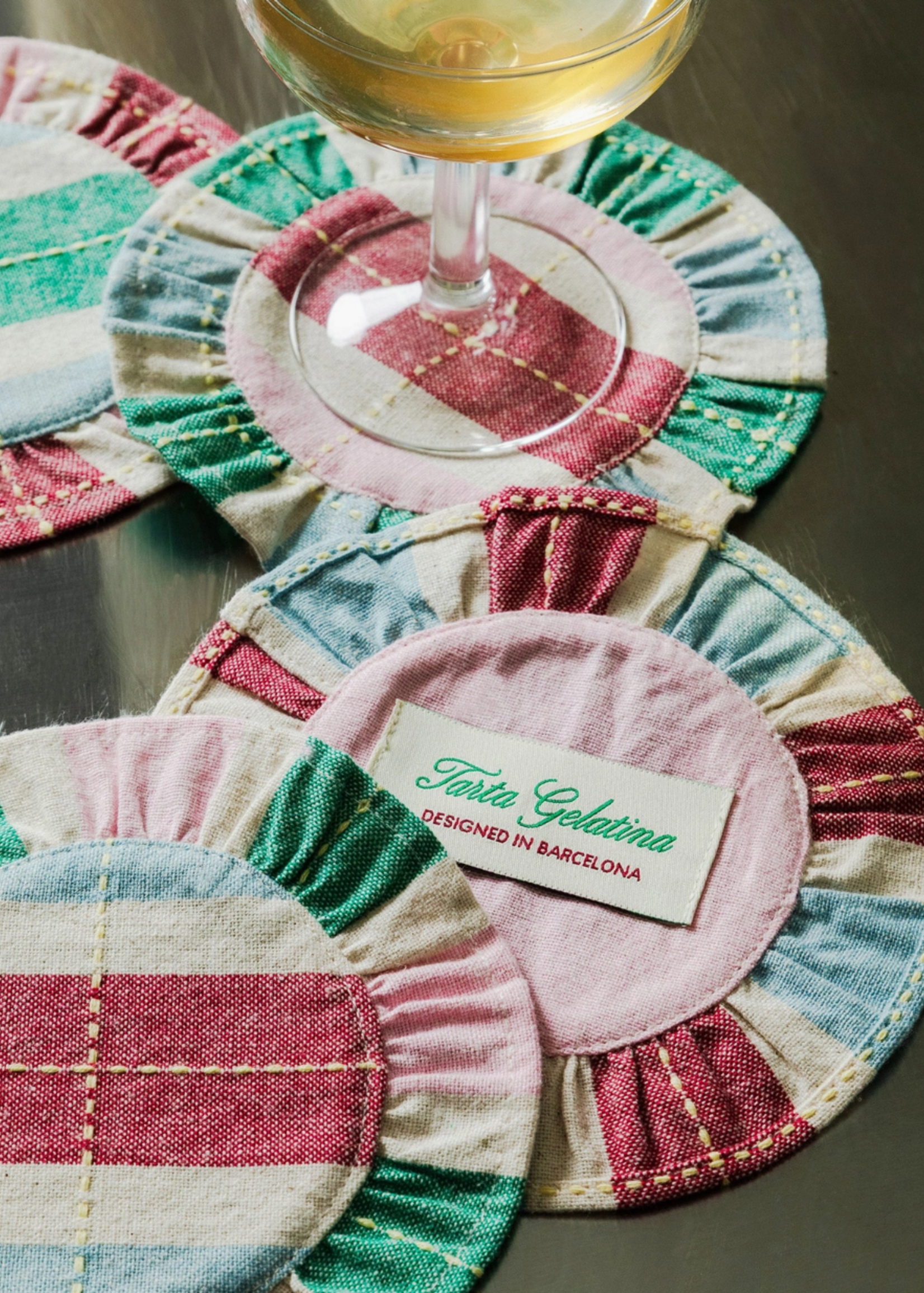 Tarta Gelatina Ruffled Coaster Set