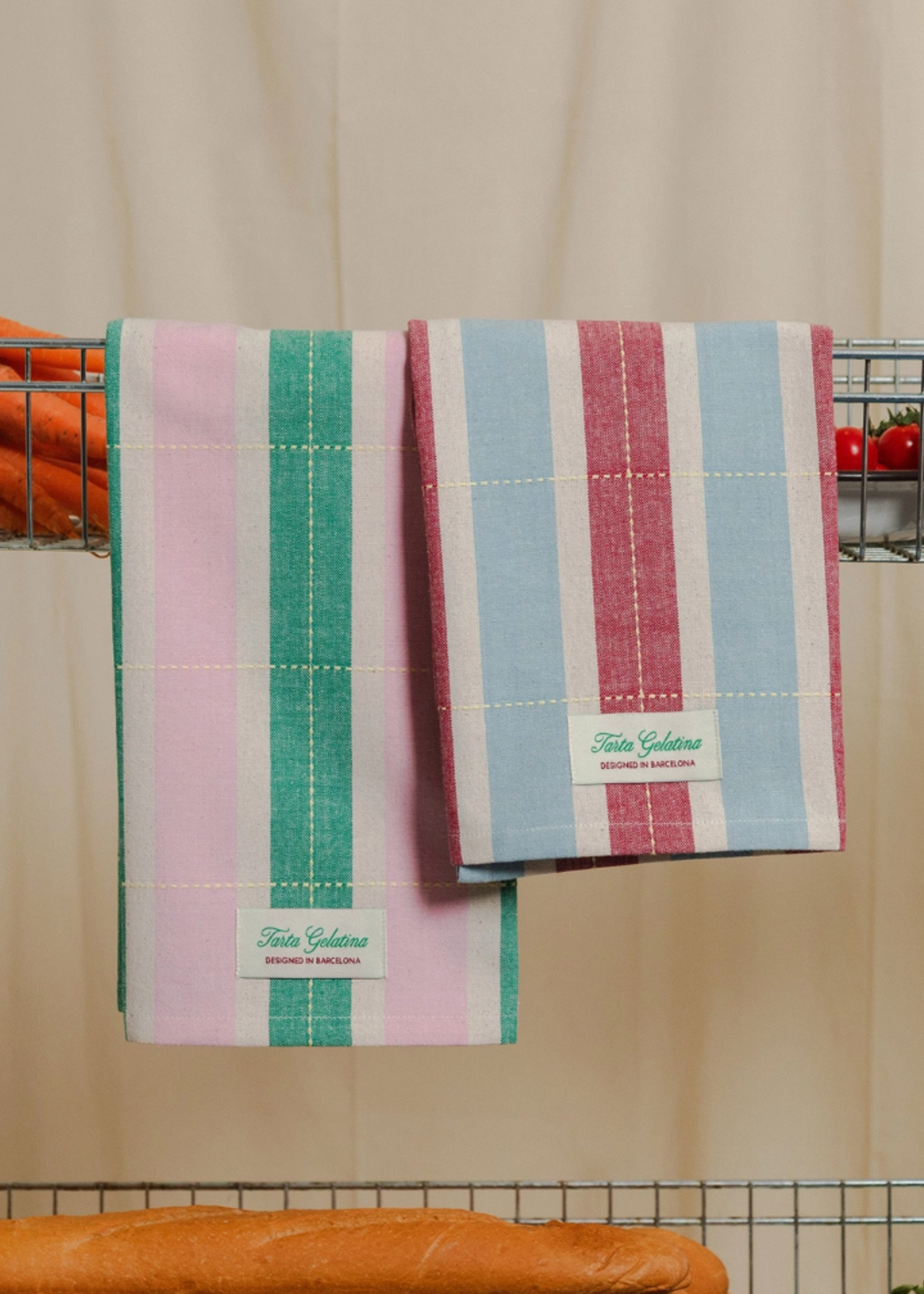 Tarta Gelatina Striped Tea Towel Set of 2 - Assorted Colors