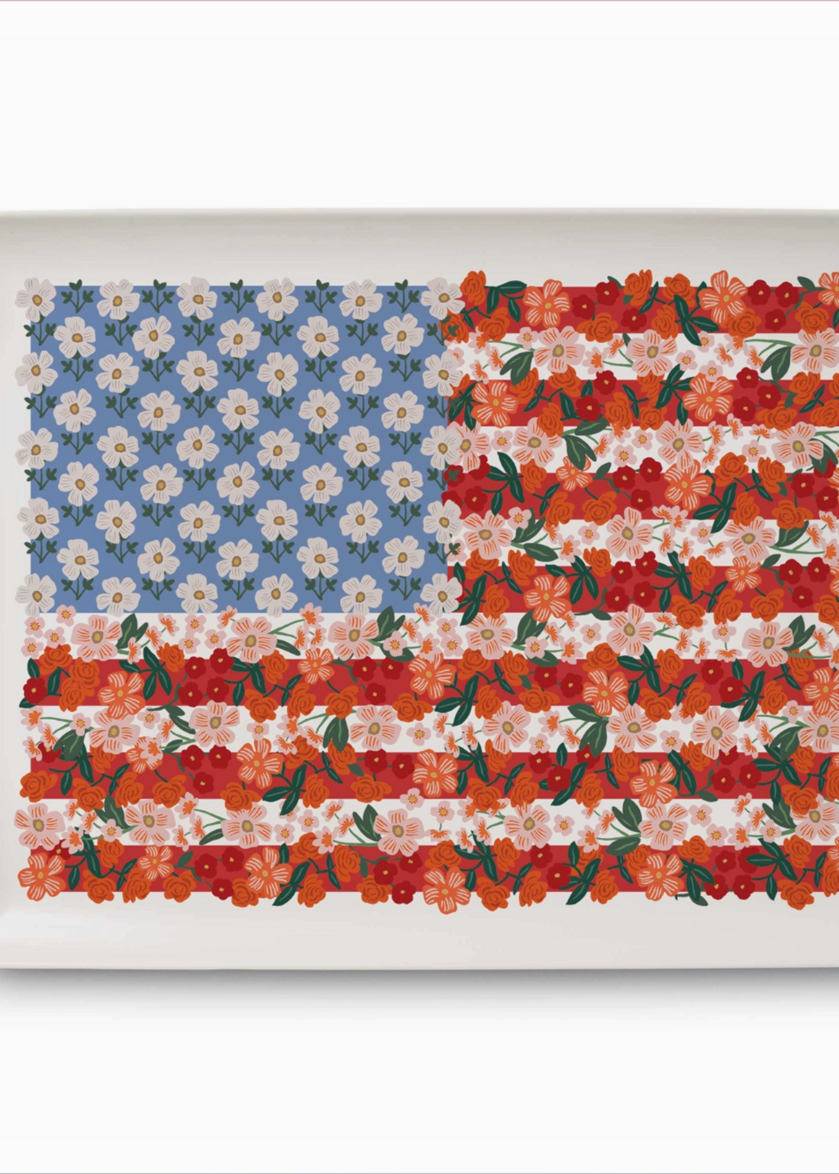 Rifle Paper Co. Americana Melamine Serving Platter with Handles