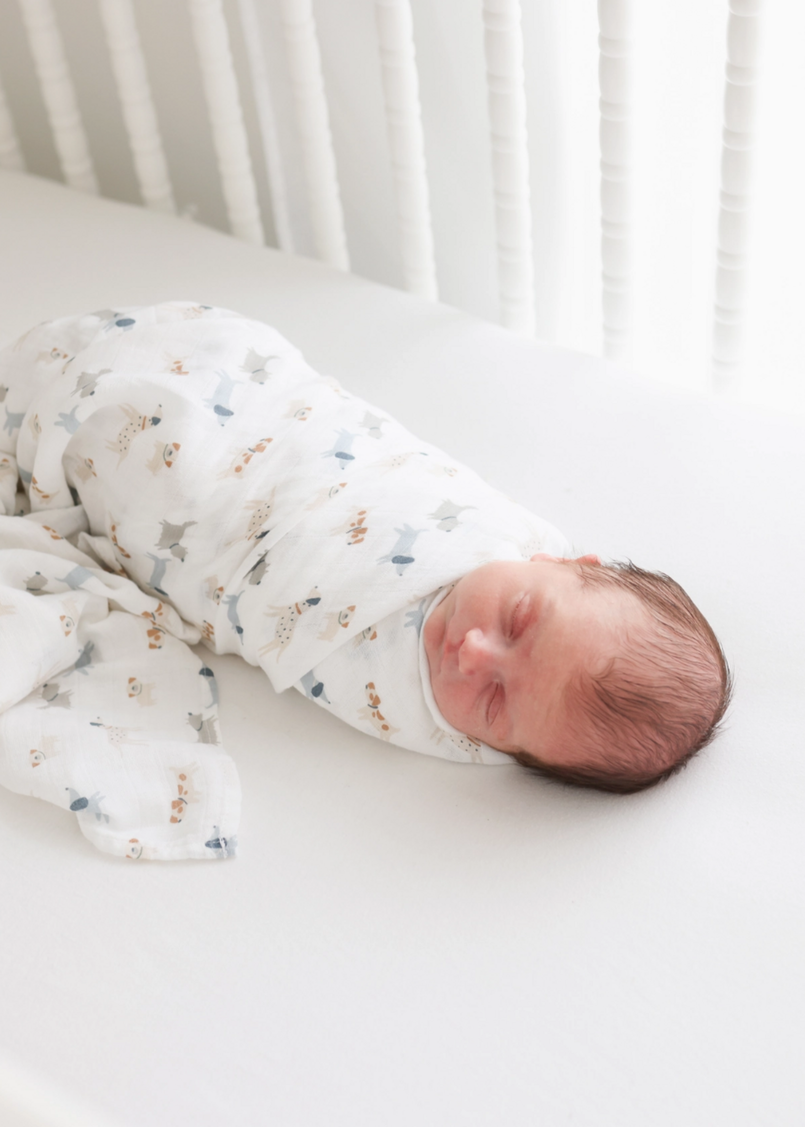 Lulujo 2-pack Cotton Swaddles - Puppy Dog/Stars