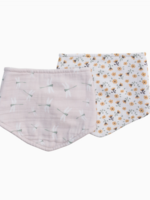 Lulujo Bandana Bibs – 2-Pack, Vintage Floral / Dragonfly