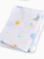 Lulujo Muslin Swaddle Blanket – Dreamland (47" X 47")