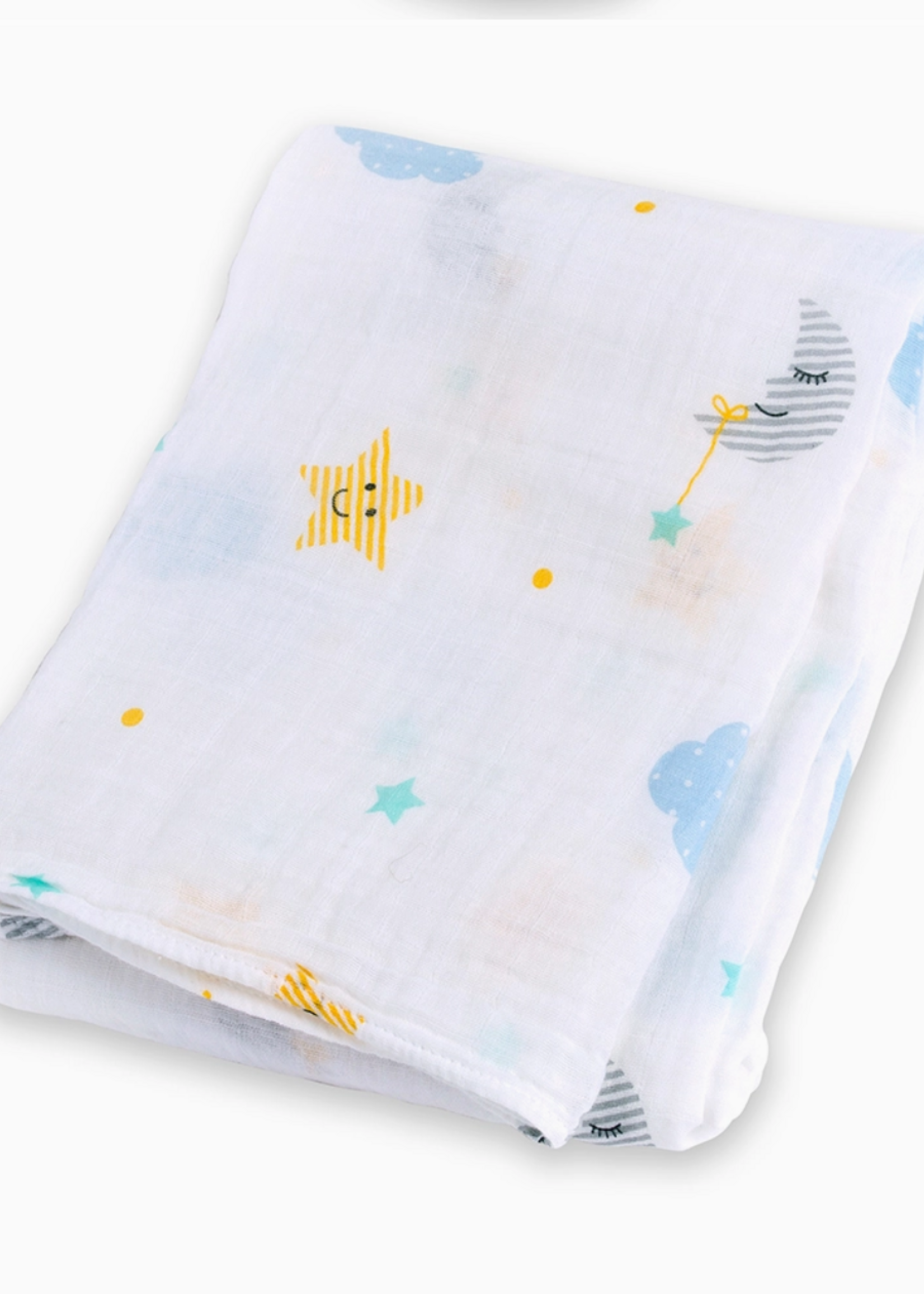 Lulujo Muslin Swaddle Blanket – Dreamland (47" X 47")
